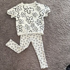 Carter's Black and White Floral Kids Matching Set